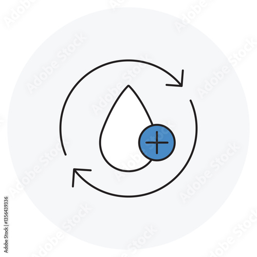 Blood Flow icon, Optimizing Blood Flow for Better Health, The Science of Healthy Circulation, vector