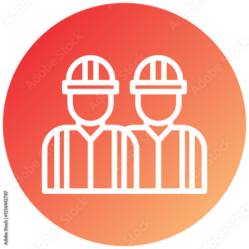 Firefighter Team Icon Style