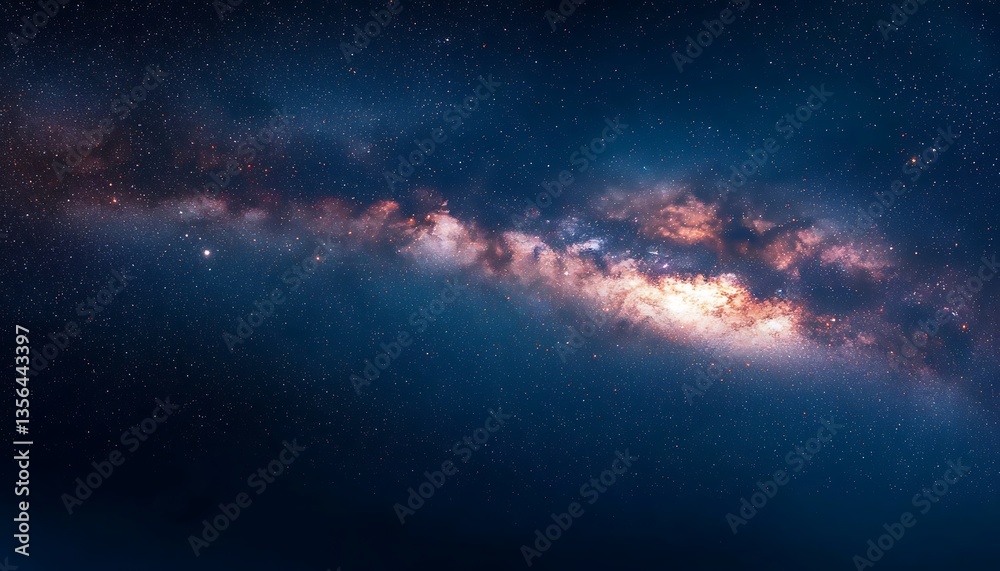 Milky Way Galaxy with Night Sky. Milky Way Galaxy with Night Sky.