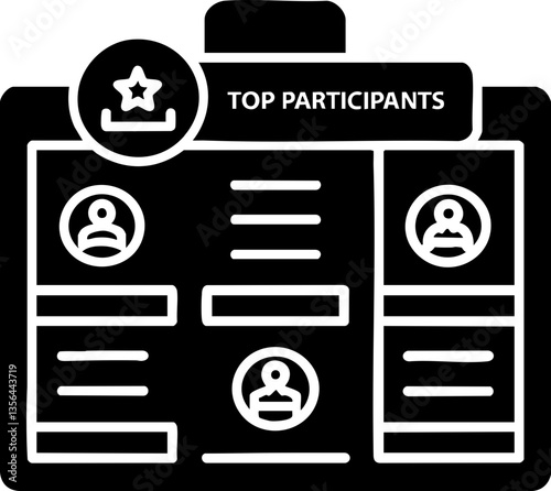 Customer experience interaction data concept. Top participants leaderboard graphic illustration.