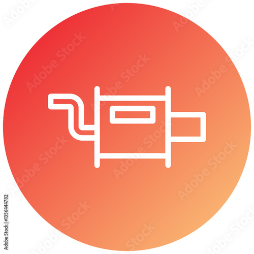 Exhaust Pipe Icon Style