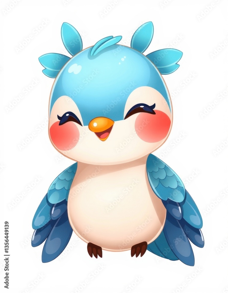 Happy Cartoon Birds Flying with Beaks and Wings in a Fun, Cute, and Colorful Nature Setting Happy Cartoon Birds Flying with Beaks and Wings in a Fun, Cute, and Colorful Nature Setting