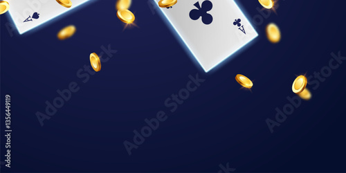 casino background vector illustration for gambling poster banner elegant design