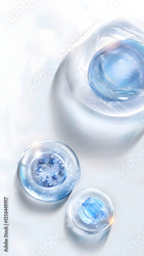 blue and white cosmetic cream