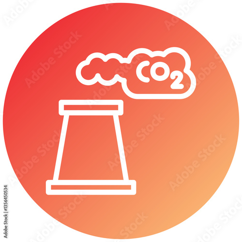 Carbon dioxide Icon Style