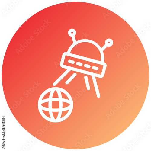 UFO Earth Icon Style