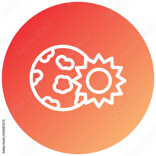 Solar Eclipse Icon Style