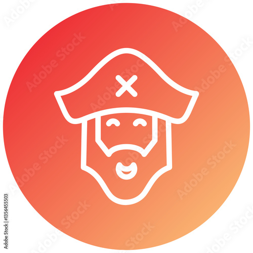 Pirate Beard Icon Style
