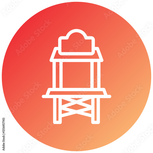 Water Tower Icon Style