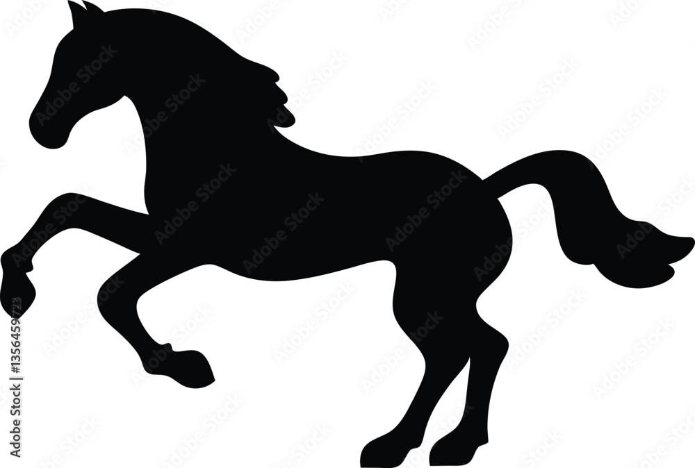 Horse Rearing up silhouette vector,horse clip art Horse Rearing up silhouette vector,horse clip art