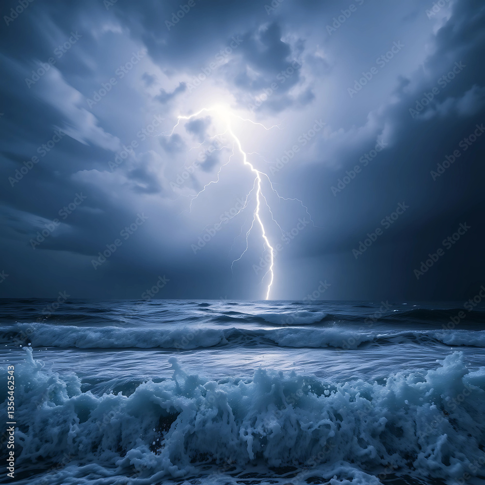 Fototapeta premium storm over the sea