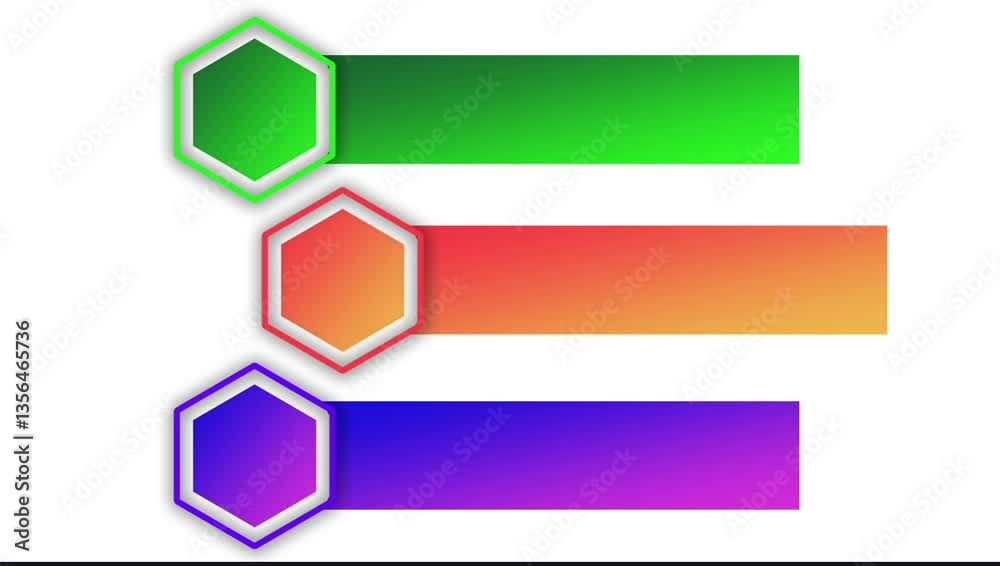Colorful Hexagonal Infographic Animation for Presentations