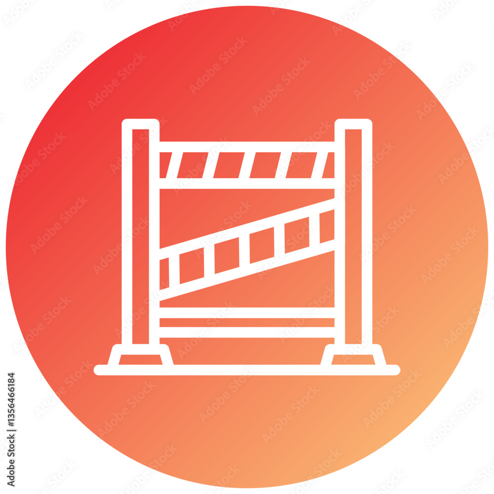 Police Barrier Icon Style Police Barrier Icon Style