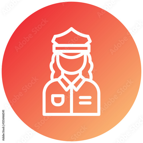 Lady Police Icon Style