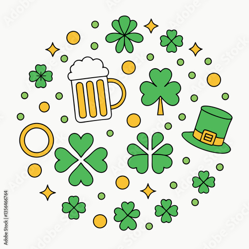 A modern vector illustration for st Patrick. 
