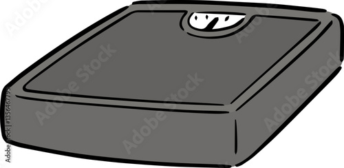 Illustration of weighing machine