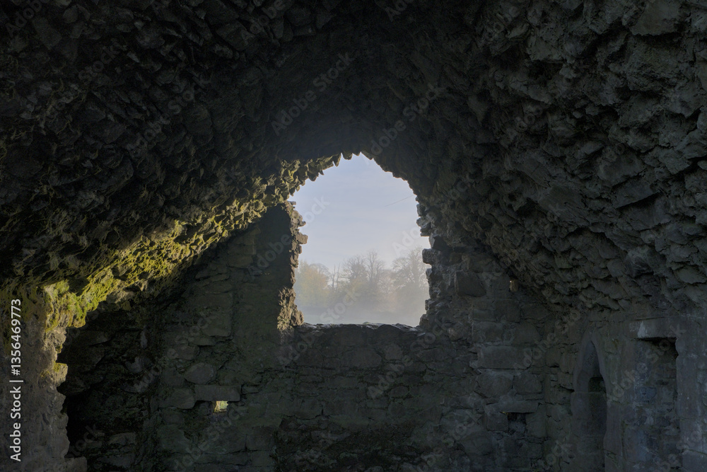 Fototapeta premium Hore Abbey is a ruined near the Rock of Cashel, County Tipperary, Republic of Ireland