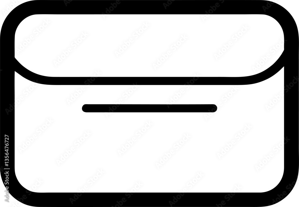 Black outline of a mailbox, perfect for graphic design projects, social media icons, website elements, and print materials. Black outline of a mailbox, perfect for graphic design projects, social media icons, website elements, and print materials.