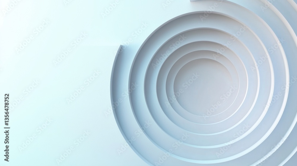 Obraz premium Abstract background with layered circular shapes in soft tones, creating a serene and modern aesthetic suitable for various design projects and themes