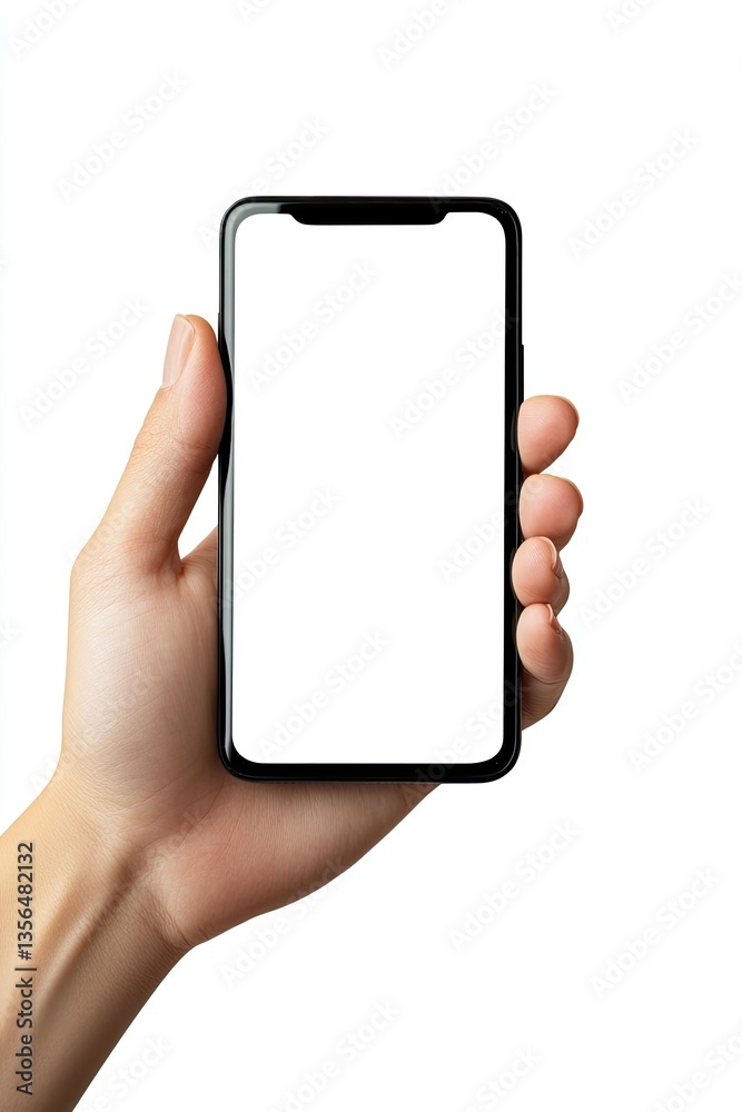 Hand holding a smartphone with blank screen (3)