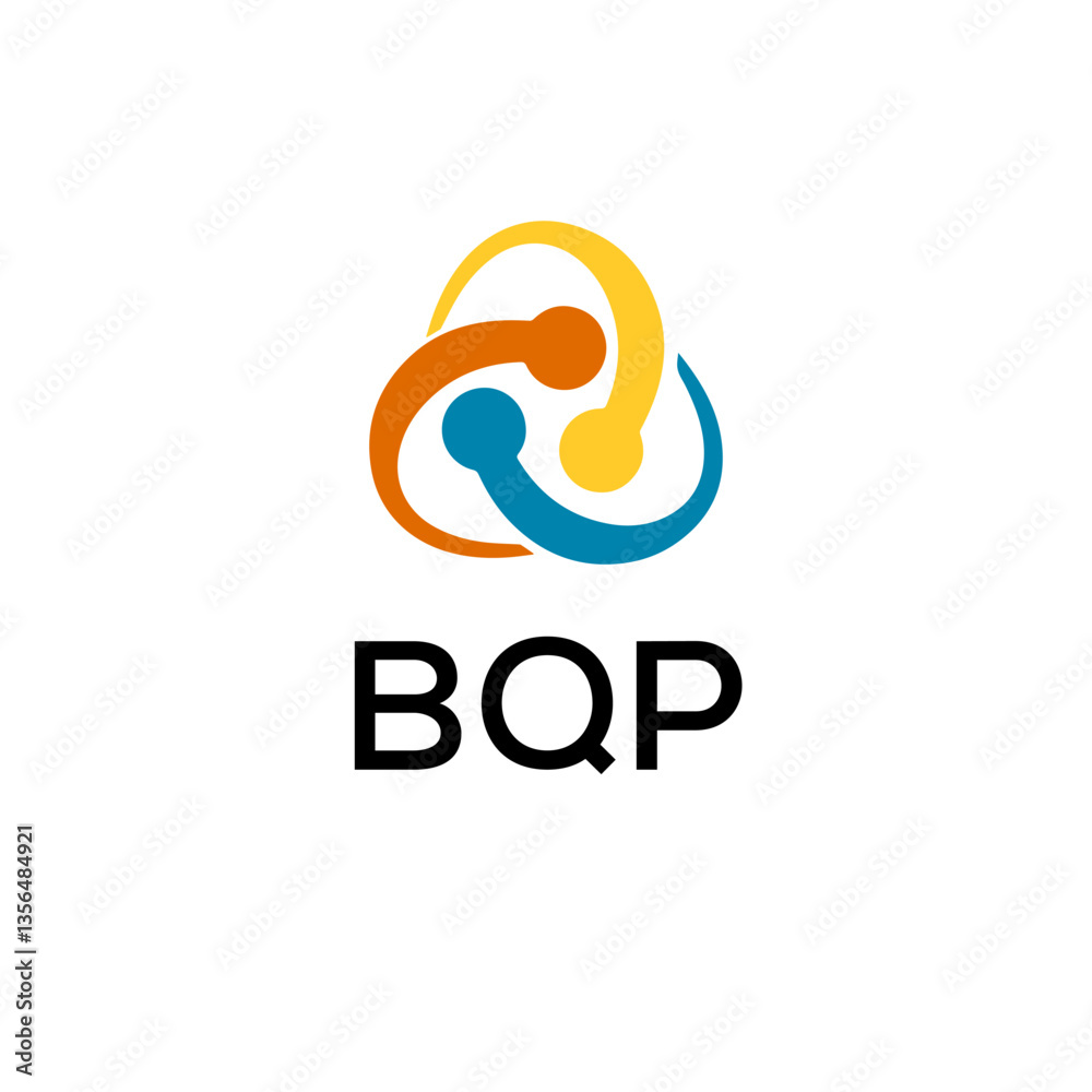 Obraz premium BQP creative minimalist letter logo.