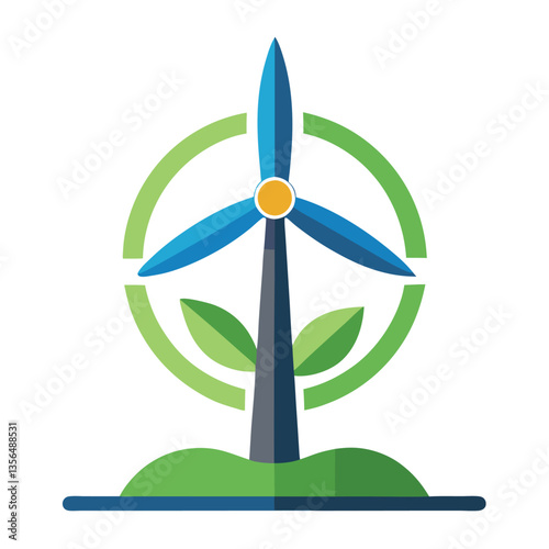 Wind power icon vector illustration.
