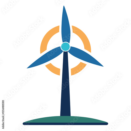 Wind power icon vector illustration.