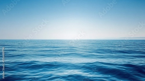 Wallpaper Mural Tranquil Ocean Horizon with Endless Blue Waters and Gentle Waves, Serene Nature Landscape with Open Land Expanse, Capturing Peaceful Beauty and Depth Perspective Torontodigital.ca