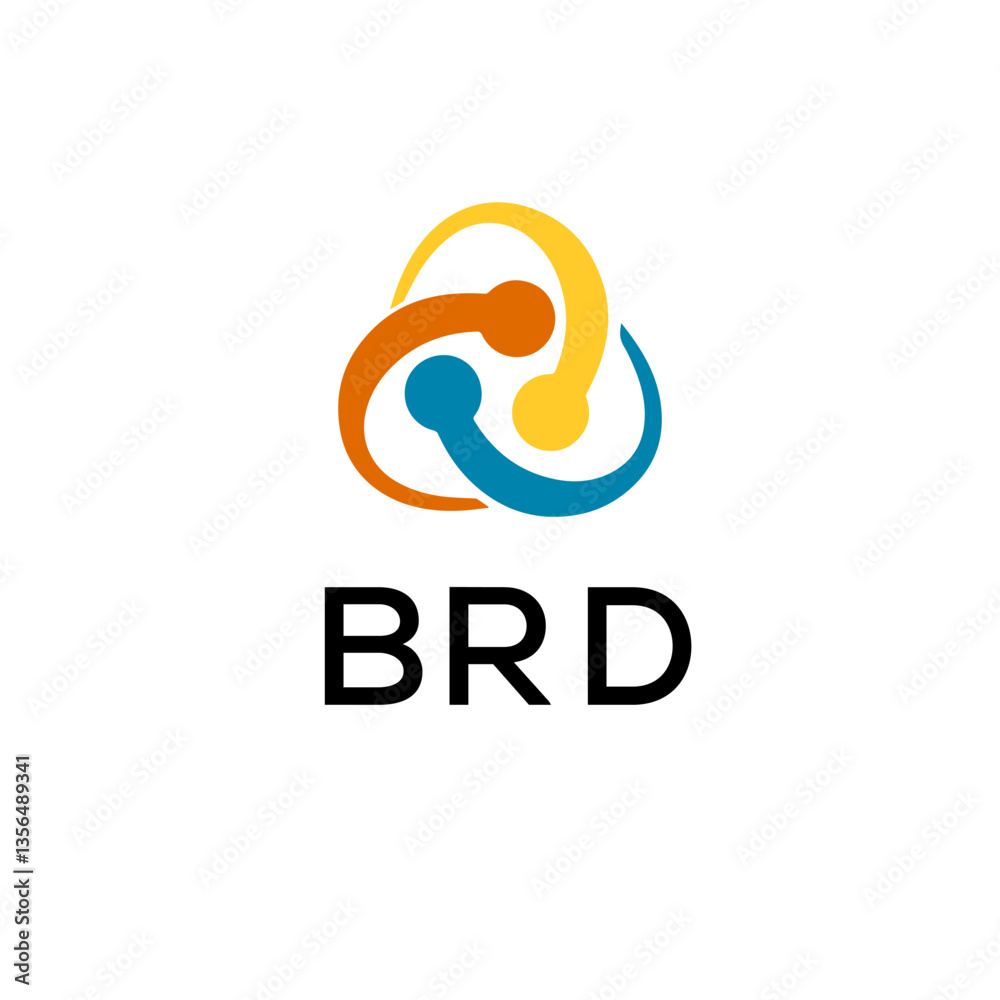 Obraz premium BRD creative minimalist letter logo.