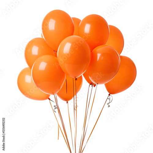 Wallpaper Mural Orange balloons with on white background Vector Torontodigital.ca