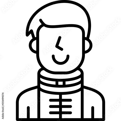 Neck Broke Icon Vector Element