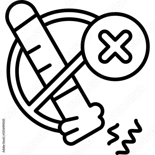 No Smoking Icon Vector Element