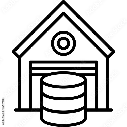 Data Warehouse Icon Vector Element