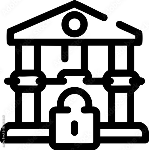 law restriction policy concept. Stop sign featuring scales of justice illustration.