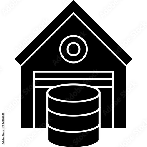 Data Warehouse Icon Vector Element
