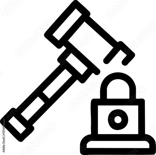 law restriction policy concept. Law gavel and sound block symbolizing justice and legal proceedings.
