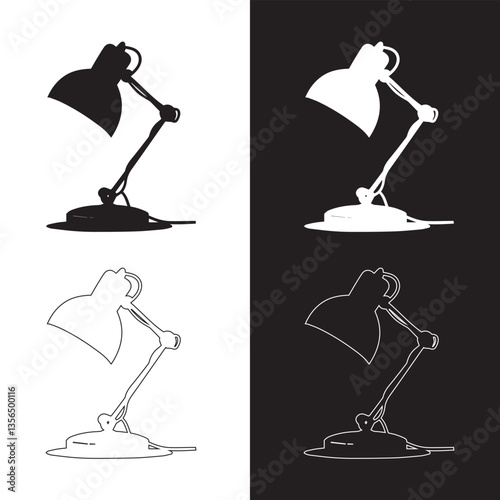 vector illustration of a lamp