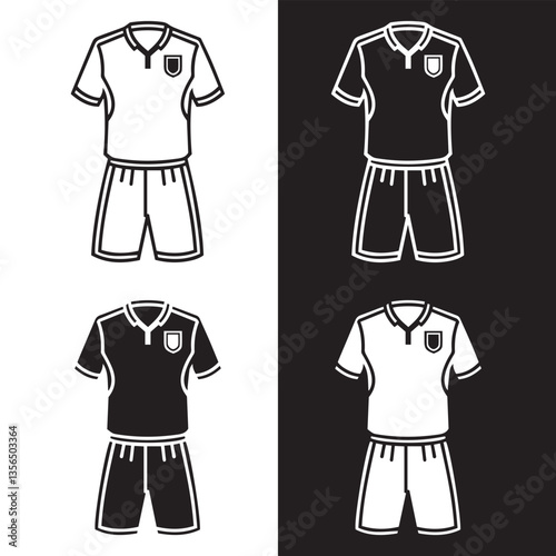vector illustration of sport's t shirts