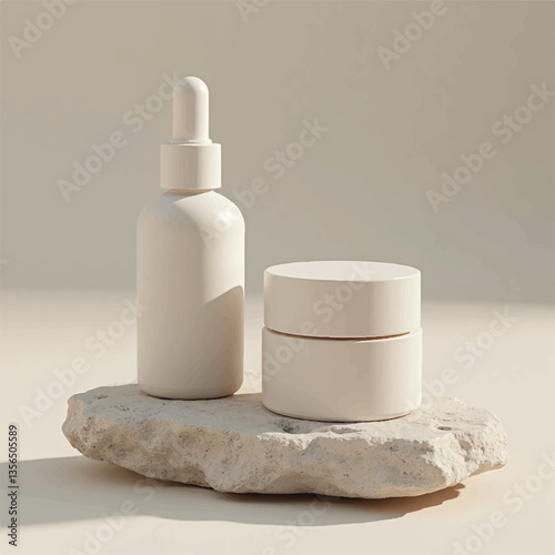 3d serum bootles mockups, serum bottles, cosmetic products, shampoo, cream jar mockups, without label, white background, without background, multicolor, realistic render, 3d, 