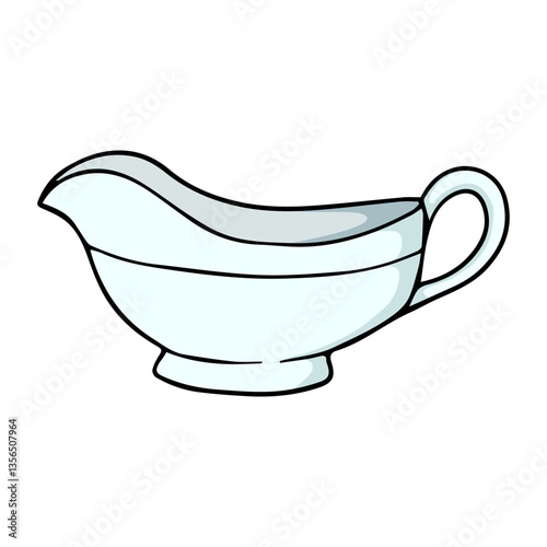 gravy boat vector illustration
