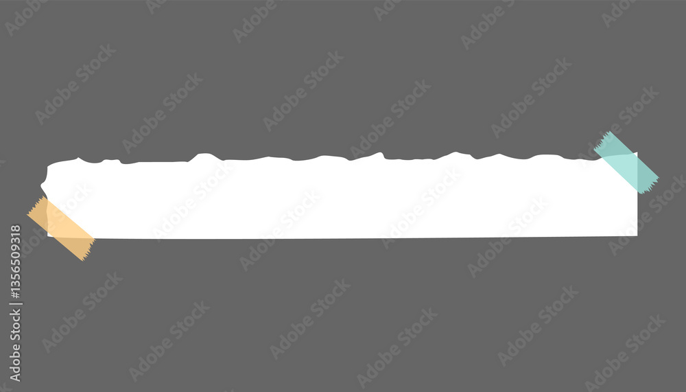 Paper notes stickers. Place for memo messages on paper sheets. Blank sticky place for to do list and office notice or information board