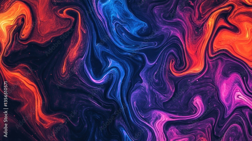 Abstract Swirls of Vivid Hues: A Kaleidoscope of Colors