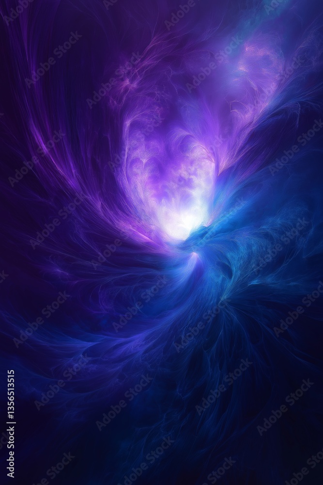 Fototapeta premium Sorrowful Abstract with Glowing Light Center