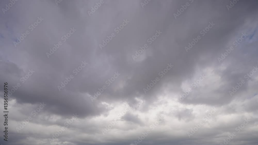 Dramatic cloud formations in a timelapse video