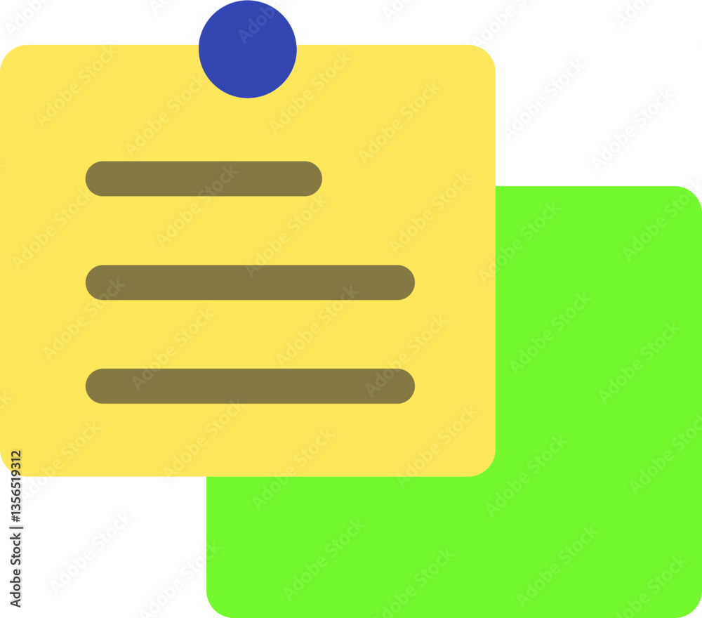 Obraz premium Sticky Note Flat Icon