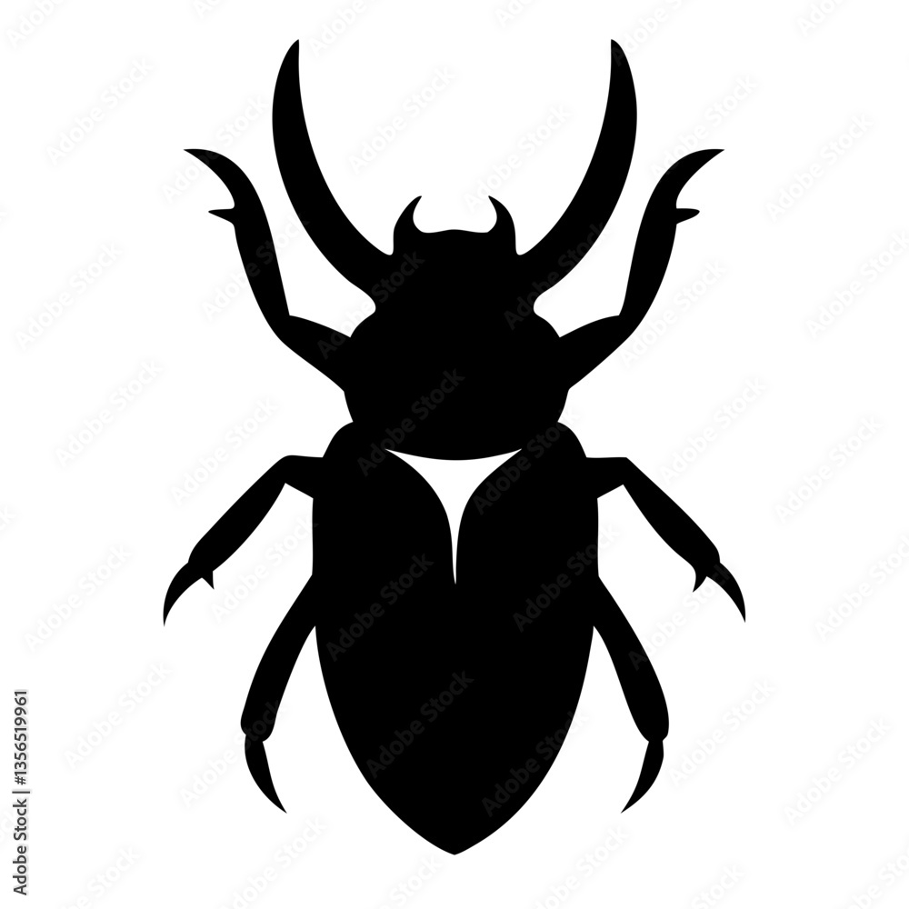 Fototapeta premium Beetle silhouette