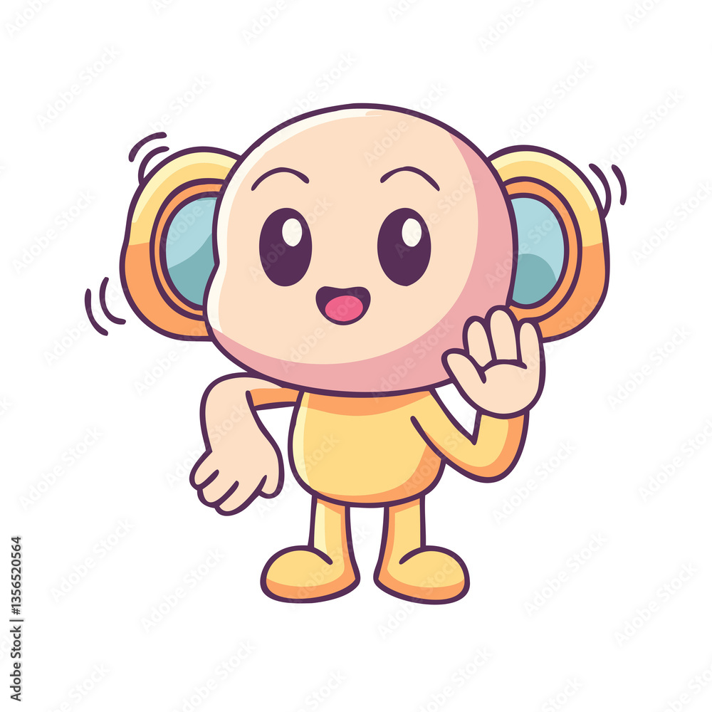 Fototapeta premium cartoon, dog, baby, illustration, animal, vector, boy, child, kid, character, fun, smiling, puppy, smile, drawing, cute, funny, art, people, clipart, pet, brown