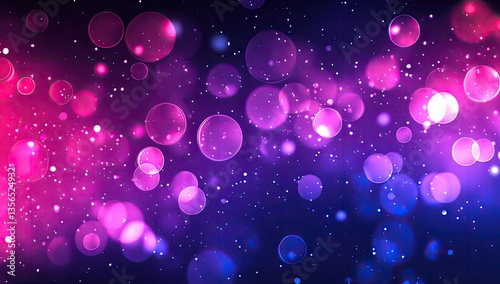 Abstract bokeh background with vibrant pink and purple lights