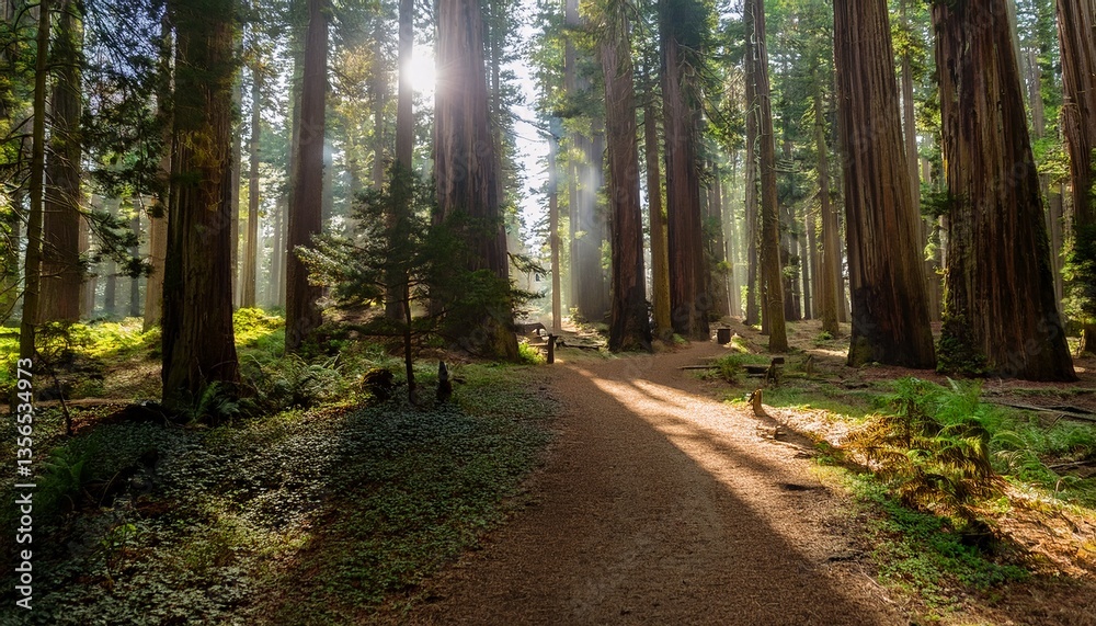 Obraz premium The forest is a poem written in light.