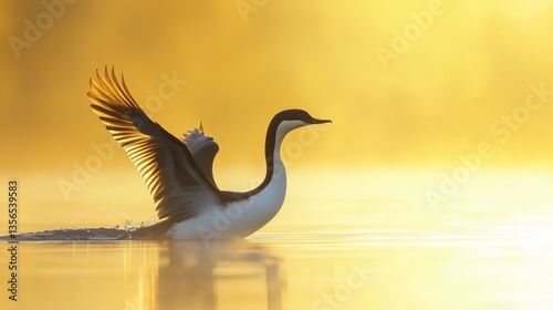 Western Grebe in Lake County, California, USA - Captivating Avian Wildlife of North America photo